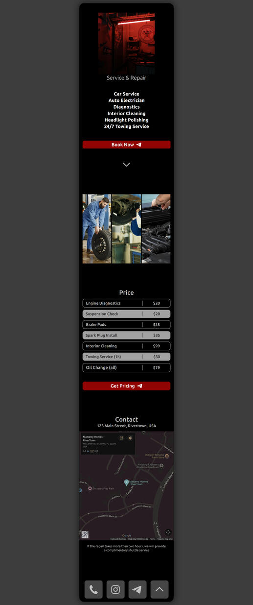 Car Repair website demo by DigitPres