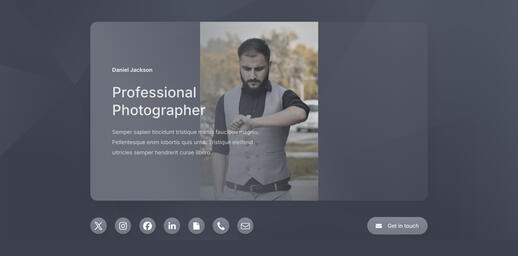 A clean and modern digital business card for professionals and creatives.
